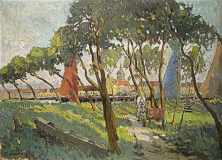 Un village des Flandres en été