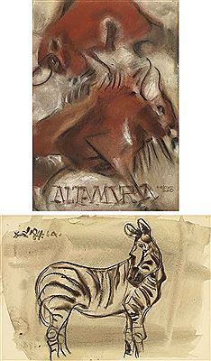 Bulls ; & Zebra (2)