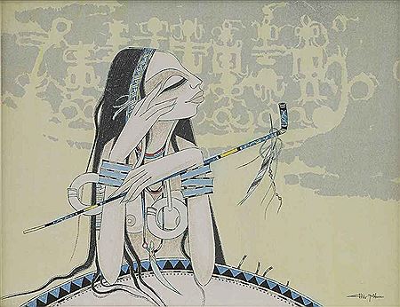 Dayak Girl with Pipe