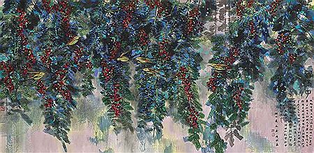 Birds and Red Berries by Yongyu Huang - Auction record, sale price, and art valuation. Compare with similar artists and explore comparable artworks.