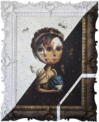 Lady with Bluefallo