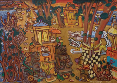 Sanur and Beyond : Mangrove Temple in Sanur by Paul Husner - Auction record, sale price, and art valuation. Compare with similar artists and explore comparable artworks.