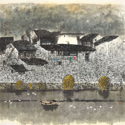 Pond in Late Autumn by Mingjiu Li - Auction record, sale price, and art valuation. Compare with similar artists and explore comparable artworks.