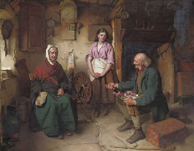 The Pedlar by John Faed - Auction record, sale price, and art valuation. Compare with similar artists and explore comparable artworks.