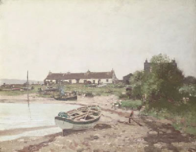 Cottages on the bank of Loch Fyne by George Houston - Auction record, sale price, and art valuation. Compare with similar artists and explore comparable artworks.