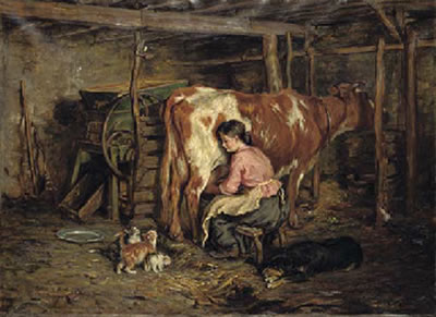 Milking time by Robert Alexander - Auction record, sale price, and art valuation. Compare with similar artists and explore comparable artworks.