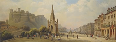 The Scott Monument, Prince's Street, Edinburgh by Heinrich Hiller - Auction record, sale price, and art valuation. Compare with similar artists and explore comparable artworks.