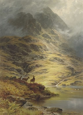 The Incoming Mist, Deer in the Highlands