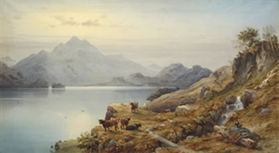 View of Loch Katrine by Alexandre Thomas Francia - Auction record, sale price, and art valuation. Compare with similar artists and explore comparable artworks.