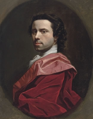 Portrait of Allan Ramsay: Self-Portrait, in a feigned oval