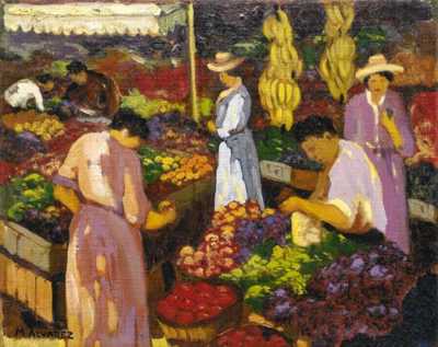 The Marketplace by Mabel Alvarez - Auction record, sale price, and art valuation. Compare with similar artists and explore comparable artworks.