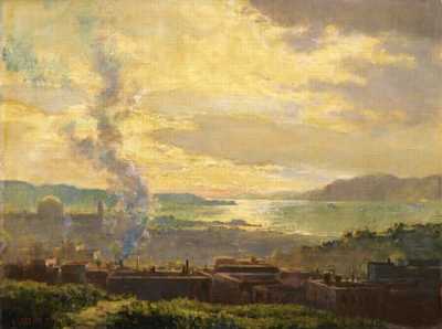 Sample artwork by Clarkson Dye (1869 - 1955), known for street-landscape, interior - View similar artists and auction records