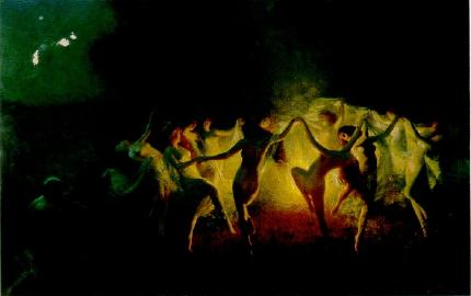 Nymphs Dancing to Pan's Flute
