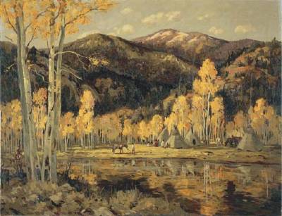 Indian Summer-Santa Fe, New Mexico by Fremont F Ellis - Auction record, sale price, and art valuation. Compare with similar artists and explore comparable artworks.