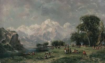 Sioux Encampmant in the Rocky Mountains