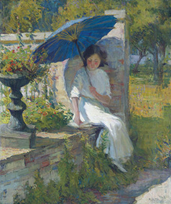 The Blue Parasol by Mary Bradish Titcomb - Auction record, sale price, and art valuation. Compare with similar artists and explore comparable artworks.