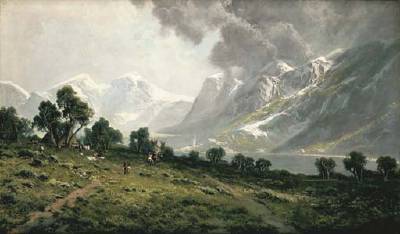 Indian Encampment in the Sierras