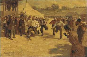 The Running Match by Fletcher Charles Ransom - Auction record, sale price, and art valuation. Compare with similar artists and explore comparable artworks.