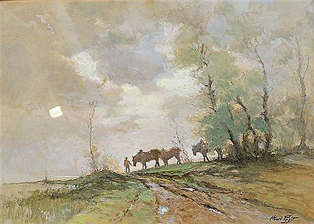 Paysage animé by Henri Prost - Auction record, sale price, and art valuation. Compare with similar artists and explore comparable artworks.