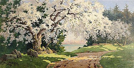 Vue du parc de la Tête d'Or au printemps by Antoine Barbier - Auction record, sale price, and art valuation. Compare with similar artists and explore comparable artworks.