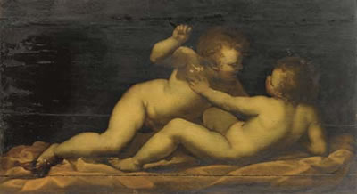 Amorini che lottano