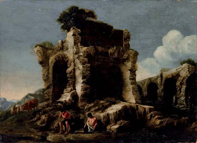 Sample artwork by Antonio Travi (1608 - 1665), known for pastoral landscape and biblical theme painting - View similar artists and auction records