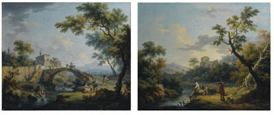 Sample artwork by Vittorio Amedeo Cignaroli (c.1747 - 1793), known for landscape painting in piedmontese rococo style - View similar artists and auction records