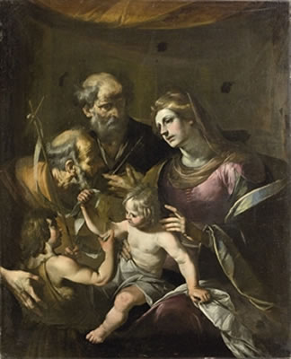 Sacra Famiglia con San Giovannino e San Pietro by Giovacchino Assereto - Auction record, sale price, and art valuation. Compare with similar artists and explore comparable artworks.