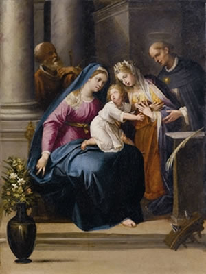 Sample artwork by Francesco Allegrini (1624 - c. 1680), known for easel and fresco painting of religious and mythology figures, ink drawing - View similar artists and auction records