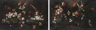 Tulipani, rose e narcisi en plein-air; e Tulipani, narcisi e gelsomini en plein-air