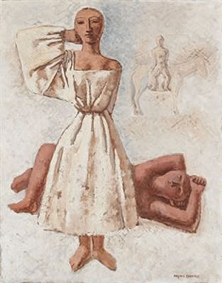 Sample artwork by Massimo Campigli (1895 - 1971), known for modernist figure and portrait painting - View similar artists and auction records