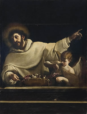 San Bernardo da Chiaravalle e un angelo