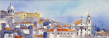 "Vista de Alfama com Panteão Nacional e Igreja de Santo Estevão" by Antonio Neves - Auction record, sale price, and art valuation. Compare with similar artists and explore comparable artworks.