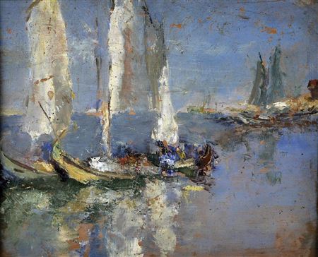 "Barcos no rio" by Jose Joaquim Ramos - Auction record, sale price, and art valuation. Compare with similar artists and explore comparable artworks.
