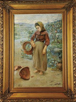 Menina Com Bilha Partida