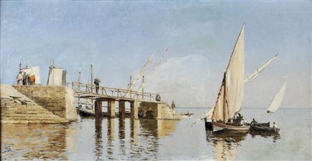 Marinha -Barcos E Figures Junto A Cais