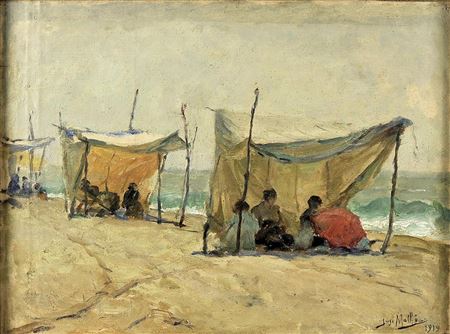 Barracas De Praia Com Figuras