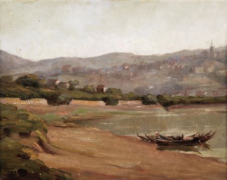 Paisagem - Barcos junto à margem