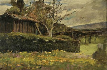 Paisagem com casa rural