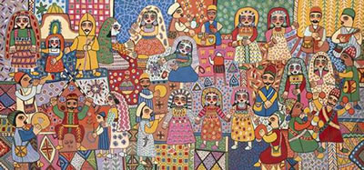 Fresque de la vie Marocaine