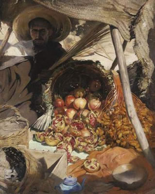 MARCHAND DE GRENADES by Max Leon Moreau - Auction record, sale price, and art valuation. Compare with similar artists and explore comparable artworks.
