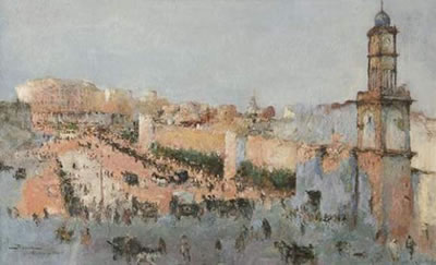 LA PLACE DE FRANCE, CASABLANCA by Carlos Abascal - Auction record, sale price, and art valuation. Compare with similar artists and explore comparable artworks.