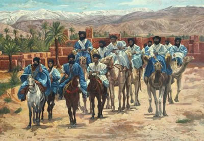 CARAVANE À LA SORTIE D'ERFOUD "SKOURA" by Meriem Meziane - Auction record, sale price, and art valuation. Compare with similar artists and explore comparable artworks.