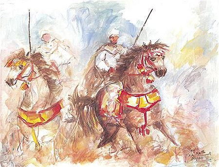 Sample artwork by Mohamed Douah (1966 - 2009), known for paintings - View similar artists and auction records