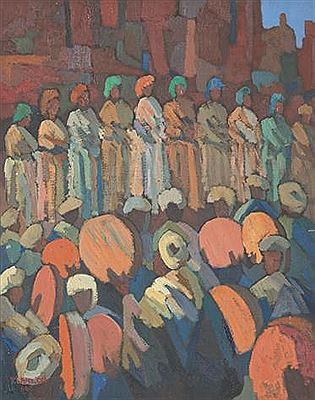 Sample artwork by Taieb Lahlou (1919 - 1972), known for painting - View similar artists and auction records