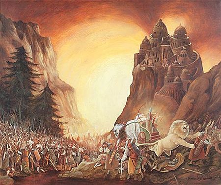 Sample artwork by Roman Lazarev (Born 1938), known for painting - View similar artists and auction records
