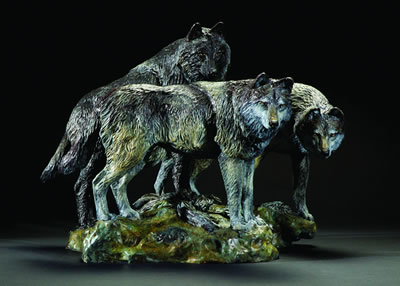 Sample artwork by Ken Bjorge (Born 1943), known for sculptor-western and wildlife - View similar artists and auction records