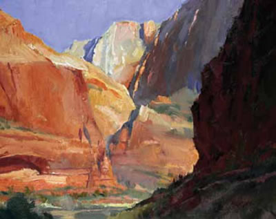 The Light and Shadow of Zion by Kenn Erroll Backhaus - Auction record, sale price, and art valuation. Compare with similar artists and explore comparable artworks.