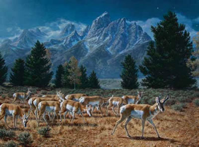 Full Moon Crossing by Lee Kromschroeder - Auction record, sale price, and art valuation. Compare with similar artists and explore comparable artworks.