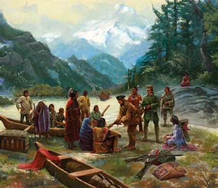 Lewis and Clark Trading with Indians of the Middle Columbia by Jim Carson - Auction record, sale price, and art valuation. Compare with similar artists and explore comparable artworks.